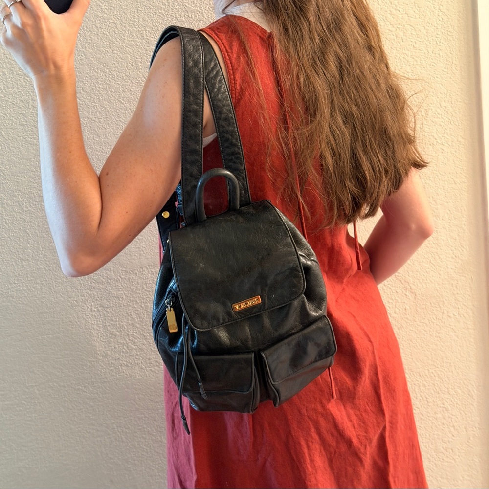DKNY vintage real leather backpack